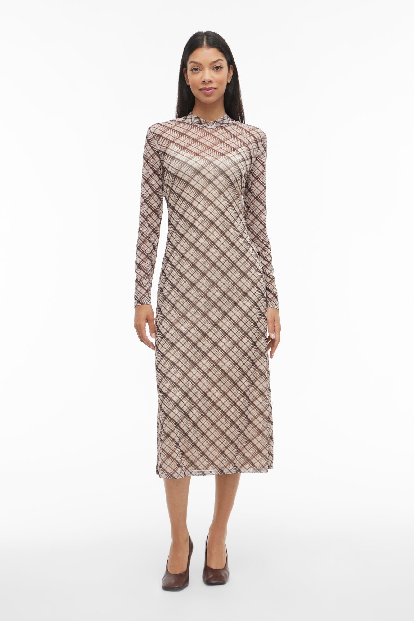 Vivolettis mesh midi kjole - Birch